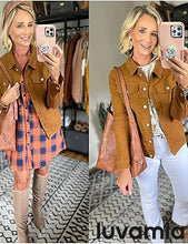 luvamia Women's Basic Button Down Stretch Fitted Long Sleeves Denim Jean Jacket