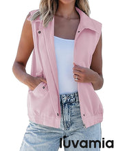 Women's Lapel Sleeveless Business Casual Moderate Cardigan With Pocket