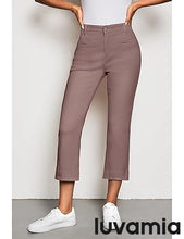 luvamia Capri Jeans for Women High Waisted Slim Straight Stretchy Denim Capris Pants Welt Pockets Casual Cropped Jeans