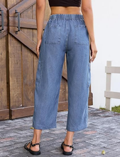 luvamia FleXclusive Barrel Jeans for Women Trendy Wide Leg High Rise Baggy Pull On Elastic Waist Button Fly Drawstring Denim Pants