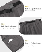 luvamia Cargo Shorts for Women Mid Thigh High Rise Lightweight Quick Dry Hiking Shorts Women Zipper Pockets with Belt