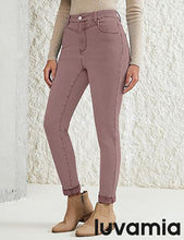 luvamia Skinny Jeans for Women Thin Fleece Lined High Waisted Front Yoke Fall Thermal Stretchy Denim Pants Warm Jeggings