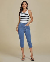 LUVAMIA Women's Casual Jegging Capri Denim Slim Straight High Waist Jeans