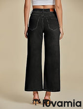 LUVAMIA Women's 5-Pocket Denim High Waist Retro Wide Leg Jean Styles
