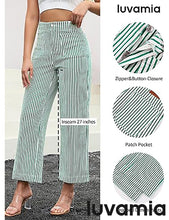 luvamia Stripe High Waist Wide Leg Jeans for Women