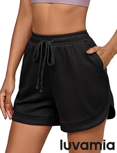 luvamia Sweat Shorts for Women High Waisted Pull On Elastic Waist Loose Fit Comfy Lounge Casual Summer Athleisure Shorts