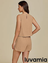LUVAMIA Women's Sleeveless Casual 2 Piece Blazer Vest Suits