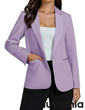 LUVAMIA Women's Classic Button Blazer Single Jacket Coat Long Sleeve