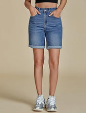 2025 Women's Casual Denim High Waist Pants Shorts Straight Leg Stretch Jeans