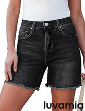 Luvamia Women's Casual Denim Walkshorts Summer Straight