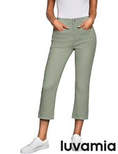 luvamia Capri Jeans for Women High Waisted Slim Straight Stretchy Denim Capris Pants Welt Pockets Casual Cropped Jeans