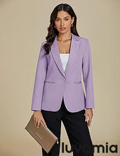 LUVAMIA Women's Classic Button Blazer Single Jacket Coat Long Sleeve