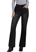 Women's High Waist Regular Fit Slight Stretch Flare Jeans Bell Bottoms