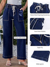 luvamia FleXclusive Wide Leg Jeans for Women Trendy High Waisted Elastic Waist Paperbag Drawstring Stretchy Denim Pants Trouser Jeans