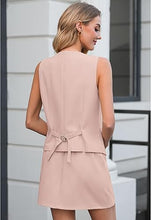 LUVAMIA Women's Business Vest Suit Set Sleeveless Blazer Skirt Outfit Workwear Matching