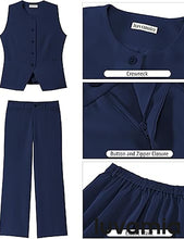LUVAMIA Women's 2 Piece  Suiting Business Casual Pantsuits Outfit