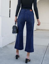 luvamia Wide Leg Jeans for Women Trendy High Waisted Flare Jeans Cropped Denim Pants Stretchy Baggy with Patch Pockets