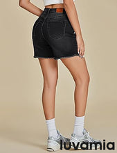 Luvamia Women's Casual Denim Walkshorts Summer Straight