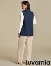 luvamia Women's sleeveless business style lapel vest jacket