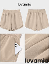 LUVAMIA Women's Brief High-Waisted Elastic-Waist Athletic Wide-Leg Shorts
