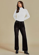 Women's High Waist Regular Fit Slight Stretch Flare Jeans Bell Bottoms