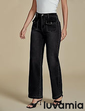 LUVAMIA High Waisted Slim Wide Leg Women Regular fit Full Length
