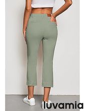 luvamia Capri Jeans for Women High Waisted Slim Straight Stretchy Denim Capris Pants Welt Pockets Casual Cropped Jeans