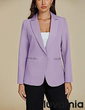 LUVAMIA Women's Classic Button Blazer Single Jacket Coat Long Sleeve