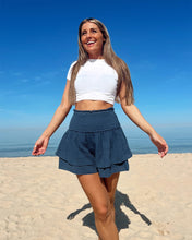 luvamia 2023 Shorts for Women Casual Summer High Waisted Smocked Ruffle Elastic Waist Flowy Tiered Pleated Beach Shorts