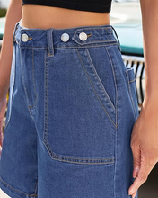 luvamia FleXclusive Jean Shorts for Women High Waisted Wide Leg Cinch Waist Stretchy Denim Mid Thigh Shorts Casual Summer Jorts
