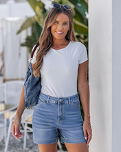 luvamia FleXclusive Jean Shorts for Women High Waisted Trendy Stretchy Denim Shorts 5 Inch Inseam Summer Casual Jorts with Pockets