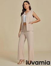 LUVAMIA Women's 2 Piece  Suiting Business Casual Pantsuits Outfit