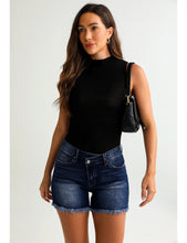 luvamia Jean Shorts for Women High Wasited Trendy Stretchy Crossover Wasit Denim Shorts Raw Hem Casual Summer Pockets