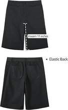 luvamia Bermuda Shorts for Women Knee Length High Waisted Dressy Casual Patch Pocket Chino Elastic Waist Long Shorts