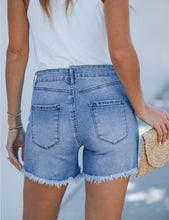 luvamia Jean Shorts for Women High Wasited Trendy Stretchy Crossover Wasit Denim Shorts Raw Hem Casual Summer Pockets