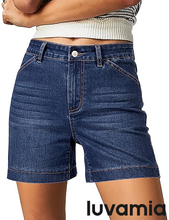 luvamia FleXclusive Jean Shorts for Women High Waisted Trendy Stretchy Denim Shorts 5 Inch Inseam Summer Casual Jorts with Pockets
