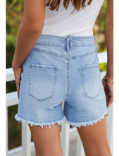 luvamia Jean Shorts for Women High Wasited Trendy Stretchy Crossover Wasit Denim Shorts Raw Hem Casual Summer Pockets