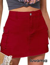 luvamia  Cargo Shorts for Women Casual Summer Skorts Skirts High Waisted Mini Short Skort with Pockets Y2K