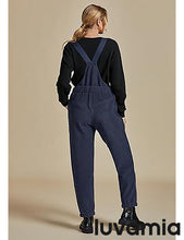 Women's No Stretch Adjustable Fleece Overalls Casual Jumpsuits With Pockets