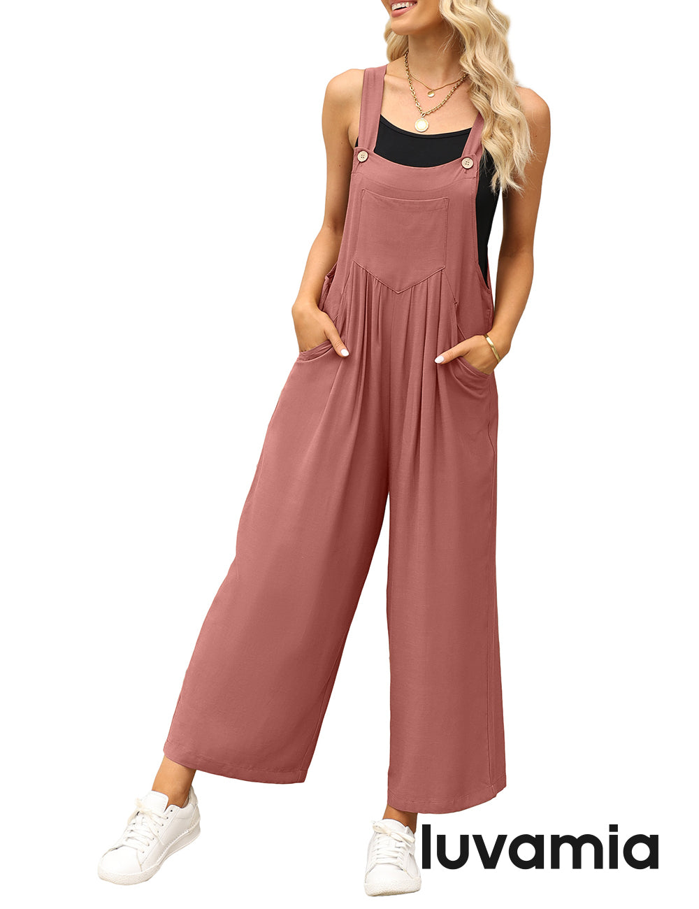 Ediodpoh Women's Loose Denim Overalls Loose Version Bib Adjustable Strap Capri Pants Wide Leg Jeans Jumpsuit Jumpsuits For Women Blue XXL