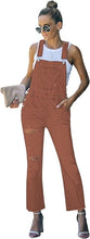 luvamia Women Ripped Stretch Adjustable Denim Bib Overalls Jeans Pants Jumpsuits