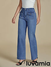 LUVAMIA High Waisted Slim Wide Leg Women Regular fit Full Length