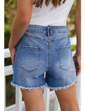 luvamia Jean Shorts for Women High Wasited Trendy Stretchy Crossover Wasit Denim Shorts Raw Hem Casual Summer Pockets
