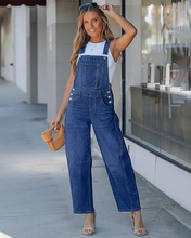 luvamia FleXclusive Denim Overalls for Women Barrel Leg Baggy Loose Fit Bib Stretchy Jean Jumpsuit Adjustable Strap Casual Overall