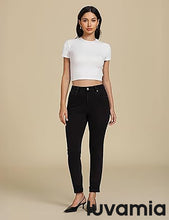 LUVAMIA Women's Full Length High Waist Skinny Fit Denim Slight Stretch Slim Jeans