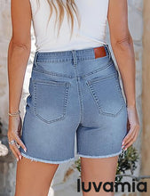 Luvamia Women's Casual Denim Walkshorts Summer Straight