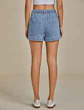 Women's Classic Denim Essential Relaxed Fit Belt Shorts With Pocket