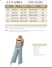 luvamia Jumpsuits for Women Casual Loose Wide Leg Boho Overall Jumpsuit Baggy Summer Outfits with Pockets Bib Overalls