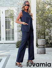LUVAMIA Women's 2 Piece  Suiting Business Casual Pantsuits Outfit