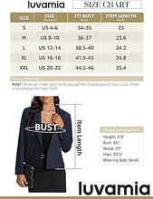 LUVAMIA Women Suit Jacket Double-Breasted Business Casual Long Sleeve Suiting Blazers